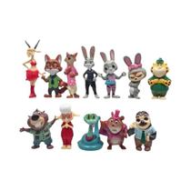 Conjunto De Figuras De Ação Zootopia 2 12 Peças Judy Coelho Nick Raposa Figuras De Anime Presentes