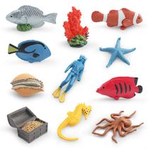 Conjunto de figuras de animais oceânicos, 11 peças de brinquedos infantis realistas de PVC Conjunto de figuras de animais oceânicos, 11 peças de brinquedos infantis realistas de PVC
