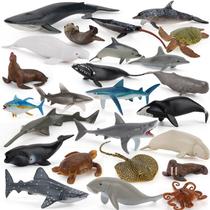 Conjunto de figuras de animais oceânicos, 25 peças de brinquedo infantil realista Sea Life