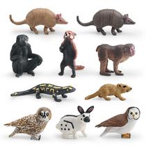 Conjunto de figuras de animais selvagens, 10 peças de brinquedos educativos de PVC para crianças