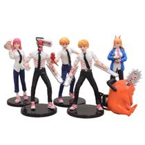 Conjunto de figuras de anime Chainsaw Man Denji Power Makima x6