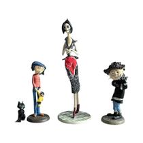Conjunto De Figuras De Anime Coraline 3 Peças, Bonecos Articulados Do Personagem Crooked, Estátuas Conjunto De Figuras De Anime Coraline 3 Peças, Bonecos Articulados Do Personagem Crooked, Estátuas