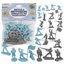 Conjunto de Figuras de Brinquedo BMC Toys Guerra Civil de Gettysburg 26 peças 6,5 cm