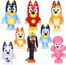 Conjunto de figuras de brinquedo MUKSSE Bluey 8 peças lobos 5-9 cm Conjunto de figuras de brinquedo MUKSSE Bluey 8 peças lobos 5-9 cm