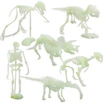 Conjunto de figuras de esqueleto de dinossauro que brilham no escuro para crianças Conjunto de figuras de esqueleto de dinossauro que brilham no escuro para crianças