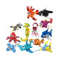Conjunto De Figuras De Insetos E Animais Divertidos Para Meninos, Mini Blocos De Construção,