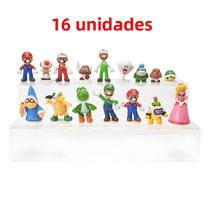 Conjunto De Figuras De Super Mario Bowser Princess Luigi Luigi All Star Kawaii Modelo Boneca
