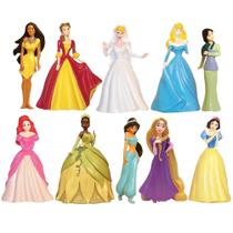 Conjunto de Figuras Disney Princesas com 10 Peças, 5 cm, Plástico Conjunto de Figuras Disney Princesas com 10 Peças, 5 cm, Plástico