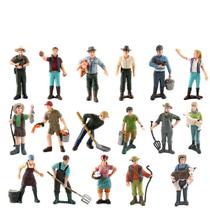 Conjunto de figuras Farm Scene, 17 peças realistas de PVC Farmer, Shepherd Conjunto de figuras Farm Scene, 17 peças realistas de PVC Farmer, Shepherd