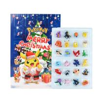 Conjunto De Figuras Kawaii Pikachu Pokemon 24 Peças Calendário Do Advento De Halloween E Natal