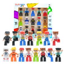 Conjunto de figuras magnéticas Playmags Large Community de 15 peças Conjunto de figuras magnéticas Playmags Large Community de 15 peças