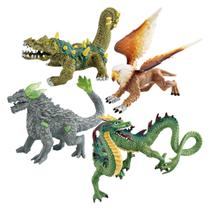 Conjunto de figuras Mythical Creatures Dragon Griffin Monster x4
