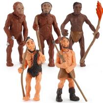 Conjunto de figuras pré-históricas da evolução humana, 5 peças de PVC para crianças