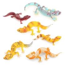 Conjunto de figuras Realistic Gecko & Leopard Gecko PVC Reptile 6 unidades Conjunto de figuras Realistic Gecko & Leopard Gecko PVC Reptile 6 unidades