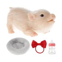 Conjunto De Figurinhas De Porquinho Reborn Realistas De Silicone De 6 Polegadas - Miniatura Fofa