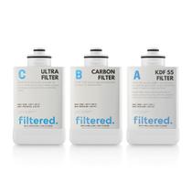 Conjunto de Filtros de Água filtered. Substituição Universal Inline