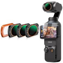 Conjunto de filtros ND magnéticos ajustáveis MINGVEN para DJI Osmo Pocket 3 Creator Combo