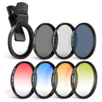 Conjunto de filtros NEEWER 52mm ND+CPL + Effect com braçadeira de lente móvel