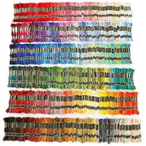 Conjunto de fio dental bordado Vilihkc Rainbow Color 447 novelos de 8 m cada