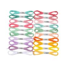 Conjunto De Fios De Bordado Em Cores Arco-Íris Macaron Com 20 Cores Para Ponto Cruz E Costura DIY Conjunto De Fios De Bordado Em Cores Arco-Íris Macaron Com 20 Cores Para Ponto Cruz E Costura DIY