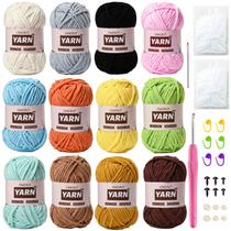 Conjunto de fios OmoIut Chenille Velvet, pacote com 12 unidades, 600g (720m), crochê Conjunto de fios OmoIut Chenille Velvet, pacote com 12 unidades, 600g (720m), crochê