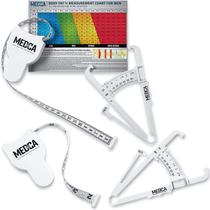 Conjunto de fita métrica corporal e pinça para dobras cutâneas MedCA 150 cm