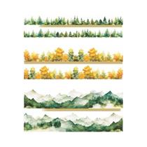 Conjunto de Fitas Adesivas Look at That View - 3 Rolos para Diário e Capa de Caderno (DIY)