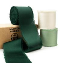 Conjunto de fitas de cetim de seda Mlurcu 3 rolos 1,5" x 19m