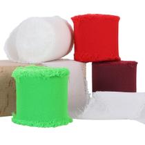 Conjunto de fitas de chiffon de seda TONIFUL, 4 rolos, 4 cm x 20 m, colorido