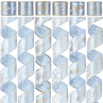 Conjunto de fitas de Natal DINDOSAL, 6 rolos, 6,4 cm x 5,5 m, com fio