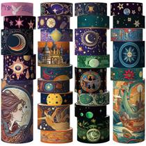 Conjunto de fitas Washi com tema Geesinimo Magic, 29 rolos, 7,5 cm/3 cm/1,5 cm