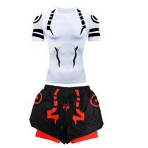 Conjunto De Fitness De Compressão Jujutsu Kaisen Masculino, Camisa 3D De Secagem Rápida, Shorts De