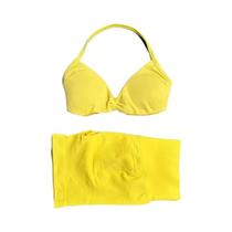 Conjunto De Fitness Feminino: Shorts De Ginástica De Cintura Alta Com Efeito Empina Bumbum E Top De