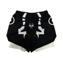 Conjunto de Fitness Jujutsu Kaisen Masculino - Camisa 3D de Secagem Rápida e Shorts de Compressão