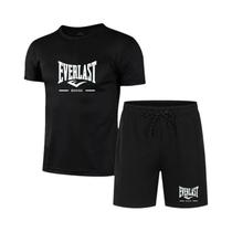 Conjunto De Fitness Respirável Para Homens EVERLAST, Roupas Esportivas Em Duas Peças Para Uso Casual