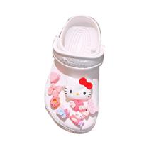 Conjunto De Fivelas LED Hello Kitty Kuromi Cinnamoroll Decorações Sanrio Melody Para Chinelos