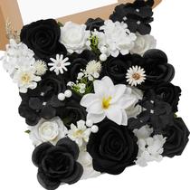 Conjunto de Flores Artificiales Serwalin Combo Margarita Negra y Blanca Conjunto de Flores Artificiales Serwalin Combo Margarita Negra y Blanca