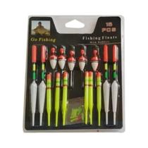 Conjunto De Flutuador De Pesca Multifuncional Com Vara Brilhante, 15 Peças, Bóia Vertical