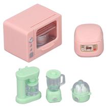 Conjunto de fogão elétrico Dollhouse Kitchen Model Keenso, 17 unidades