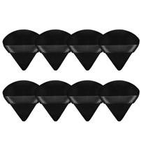 Conjunto de folhos de maquiagem MMQ em forma de triângulo, veludo, 8 peças