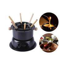 Conjunto de Fondue 1,7L Serve 6 Pessoas Preto Lucerna