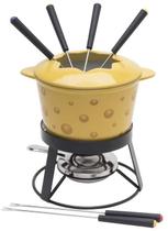 Conjunto De Fondue Amarelo 11 Peças Cheese Bon Gourmet