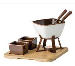 Conjunto De Fondue Bilzen Cerâmica 8 Peças CJFN031 Hauskraft