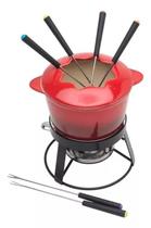 Conjunto De Fondue Importado - 10 Peças, 6 Garfos - Cerâmica