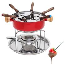 Conjunto de Fondue Inox 12 unidades Vermelho
