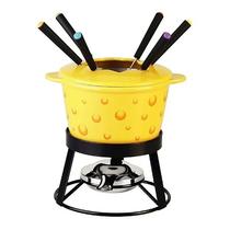 Conjunto de Fondue Lana Cerâmica Amarelo 11 pçs - CJFN-028 - Hauskraft