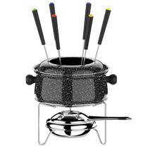 Conjunto de Fondue Médio Caçarola 0,95 L 10 Peças Colorstone Preto HH7814 Euro Conjunto de Fondue Médio Caçarola 0,95 L 10 Peças Colorstone Preto HH7814 Euro