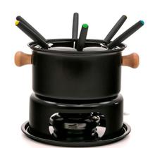 Conjunto De Fondue Preto Com 6 Garfos 18cm Conjunto De Fondue Preto Com 6 Garfos 18cm