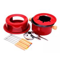Conjunto de fondue vermelho 14 cm Conjunto de fondue vermelho 14 cm