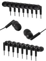 Conjunto de fones de ouvido MNINEANDMORE Classroom Wired in Ear, pacote com 50, preto Conjunto de fones de ouvido MNINEANDMORE Classroom Wired in Ear, pacote com 50, preto